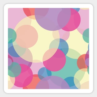 Transparent light pastel colors bubbles pattern Sticker